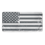 Grey Grunge American Flag Print Towel