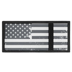 Grey Grunge American Flag Print Trifold Wallet