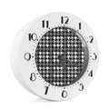 Grey Houndstooth Pattern Print Alarm Clock