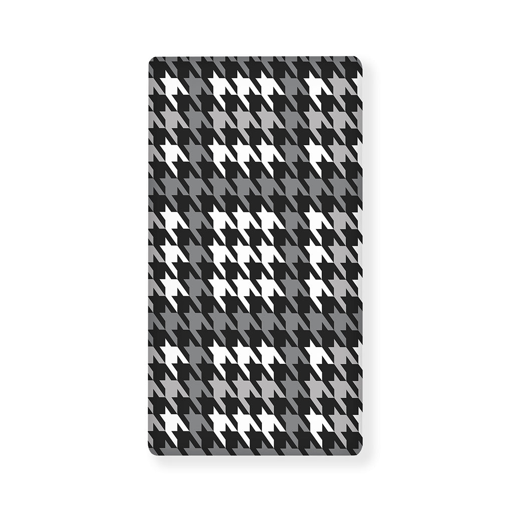 Grey Houndstooth Pattern Print Baby Crib Sheet