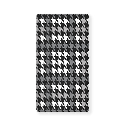 Grey Houndstooth Pattern Print Baby Crib Sheet