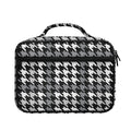 Grey Houndstooth Pattern Print Briefcase Bible Bag