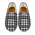 Grey Houndstooth Pattern Print Casual Shoes
