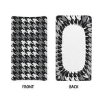 Grey Houndstooth Pattern Print Changing Pad Cover