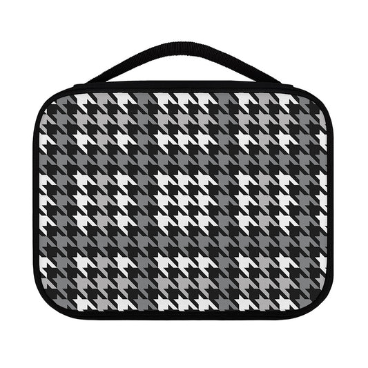 Grey Houndstooth Pattern Print Classic Bible Case