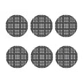 Grey Houndstooth Pattern Print Coaster Set
