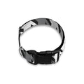 Grey Houndstooth Pattern Print Dog Collar