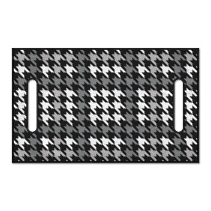Grey Houndstooth Pattern Print Golf Cart Seat Cover