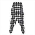 Grey Houndstooth Pattern Print Hammer Pants