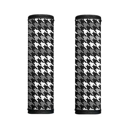 Grey Houndstooth Pattern Print Handle Covers