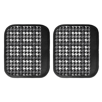 Grey Houndstooth Pattern Print Handle Covers