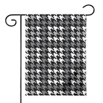 Grey Houndstooth Pattern Print House Flag