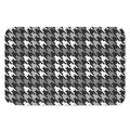 Grey Houndstooth Pattern Print Indoor Door Mat