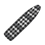 Grey Houndstooth Pattern Print Ironing Board Cover