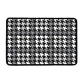 Grey Houndstooth Pattern Print Kitchen Mat
