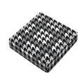 Grey Houndstooth Pattern Print Outdoor Seat Cushion Cover