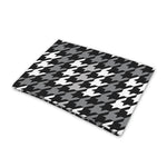 Grey Houndstooth Pattern Print Pet Cooling Mat Cover