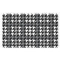 Grey Houndstooth Pattern Print Polyester Doormat