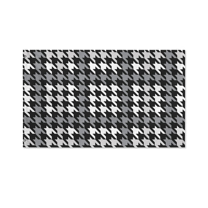 Grey Houndstooth Pattern Print Polyester Flag