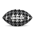 Grey Houndstooth Pattern Print Rugby Ball