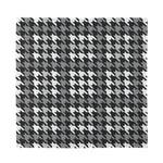 Grey Houndstooth Pattern Print Silk Bandana