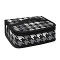 Grey Houndstooth Pattern Print Small Lunch Bag
