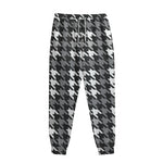 Grey Houndstooth Pattern Print Sweatpants