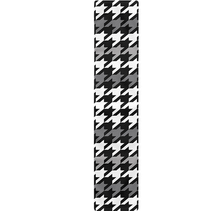 Grey Houndstooth Pattern Print Table Runner
