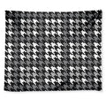 Grey Houndstooth Pattern Print Tapestry