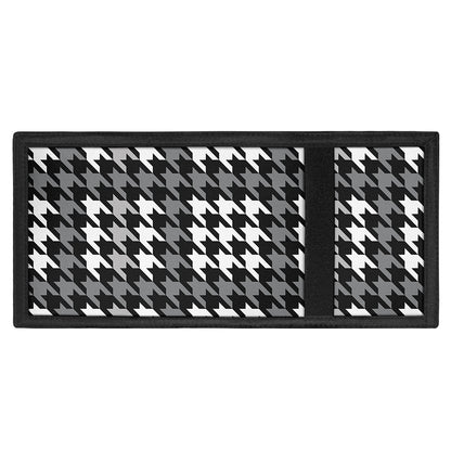 Grey Houndstooth Pattern Print Trifold Wallet