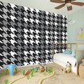Grey Houndstooth Pattern Print Wall Sticker