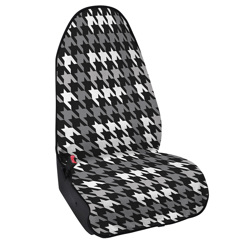 Grey Houndstooth Pattern Print Waterproof Car Seat Cover