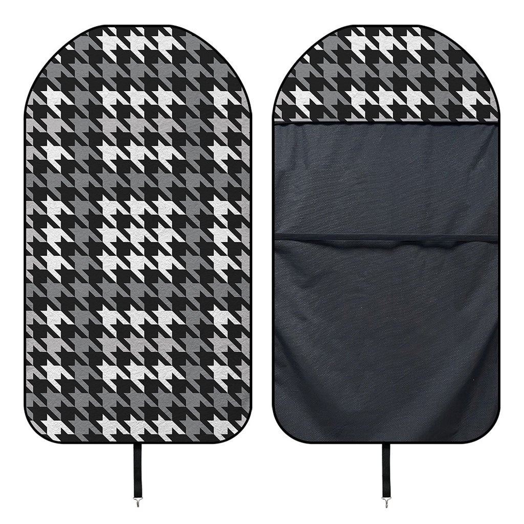 Grey Houndstooth Pattern Print Waterproof Car Seat Cover