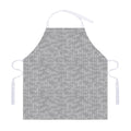 Grey Knitted Pattern Print Adjustable Apron