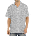 Grey Knitted Pattern Print Aloha Shirt