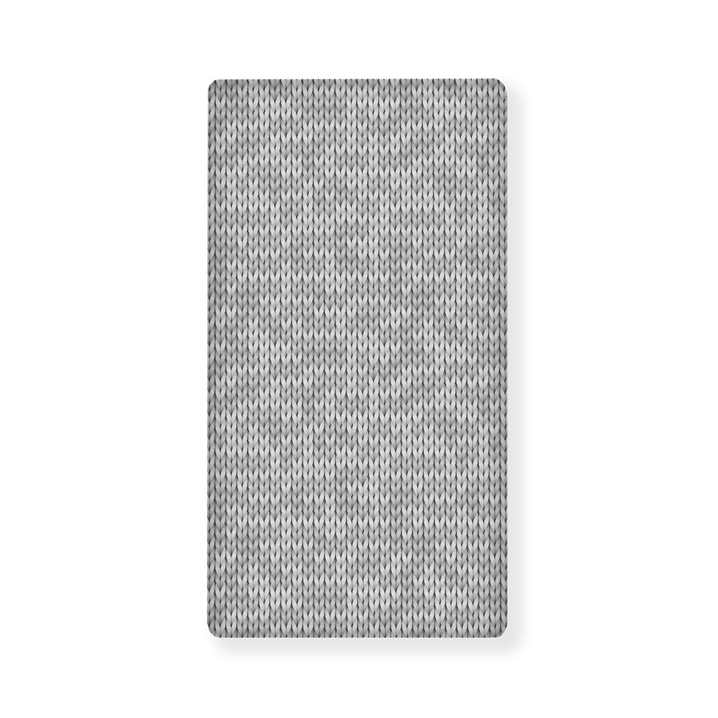 Grey Knitted Pattern Print Baby Crib Sheet