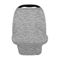 Grey Knitted Pattern Print Baby Seat Cover