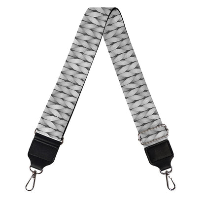 Grey Knitted Pattern Print Bag Strap