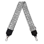 Grey Knitted Pattern Print Bag Strap