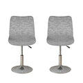 Grey Knitted Pattern Print Bar Stool Covers