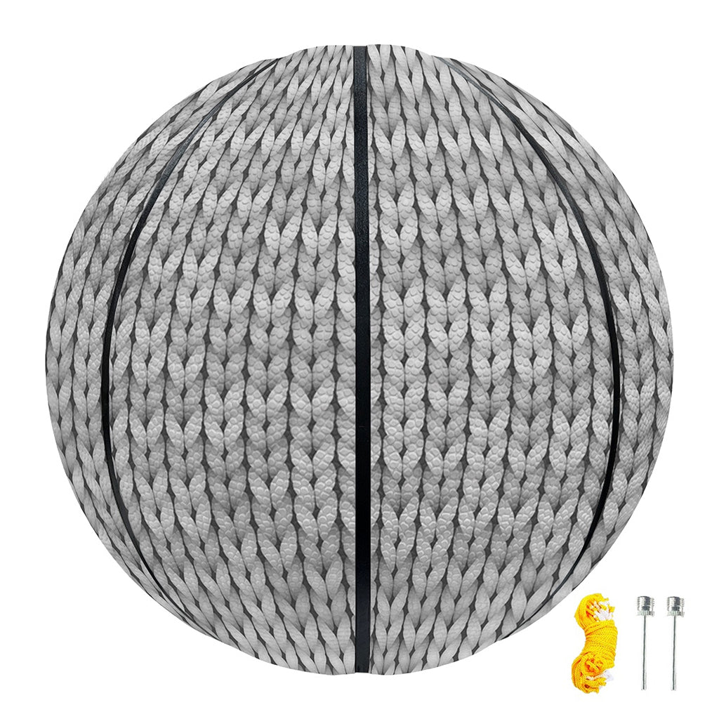 Grey Knitted Pattern Print Basketball