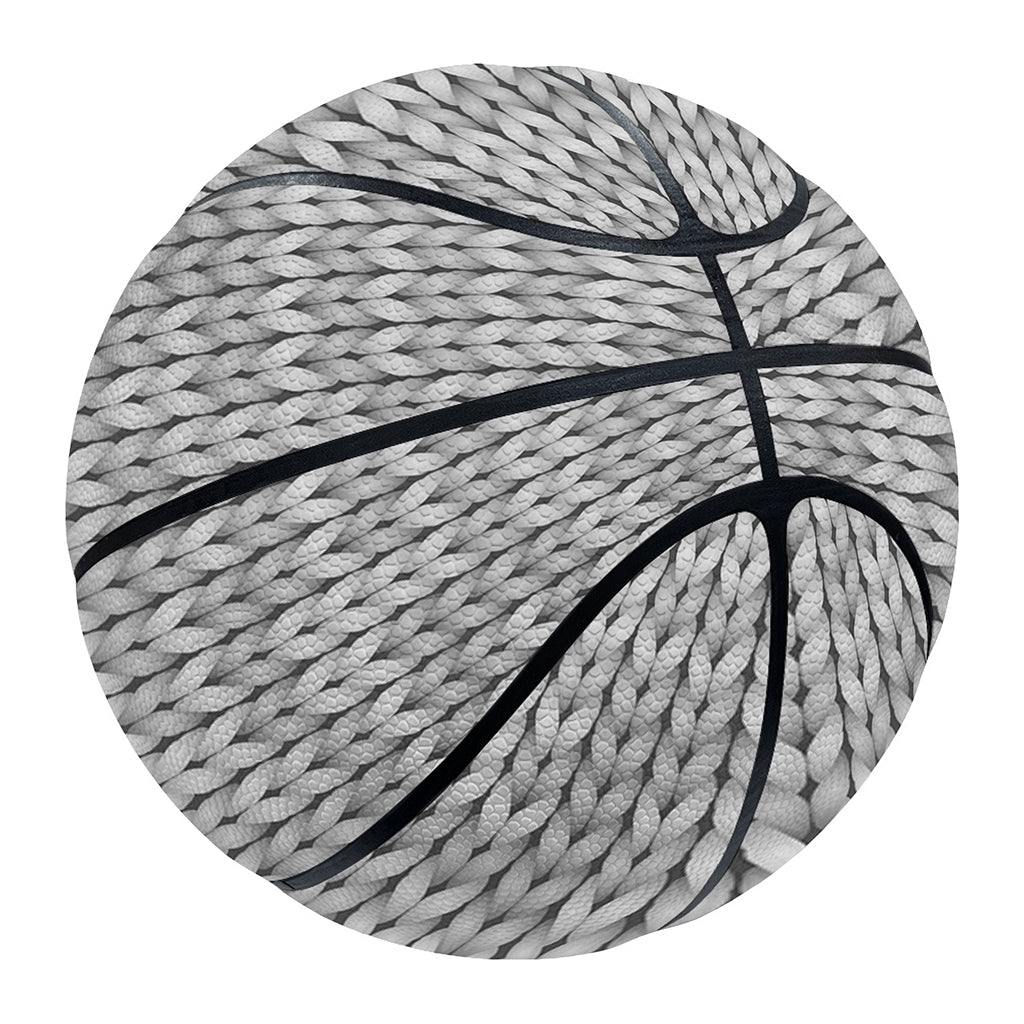 Grey Knitted Pattern Print Basketball