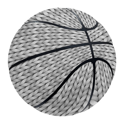 Grey Knitted Pattern Print Basketball