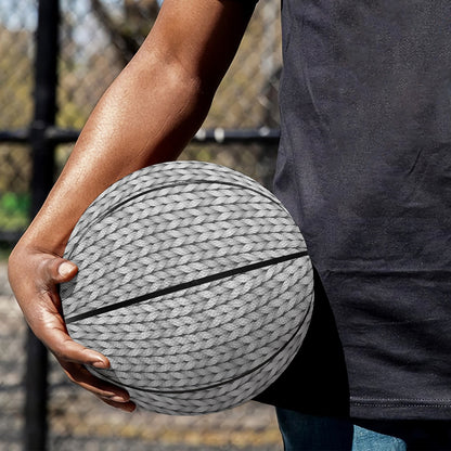 Grey Knitted Pattern Print Basketball