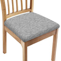 Grey Knitted Pattern Print Chair Cushion Cover