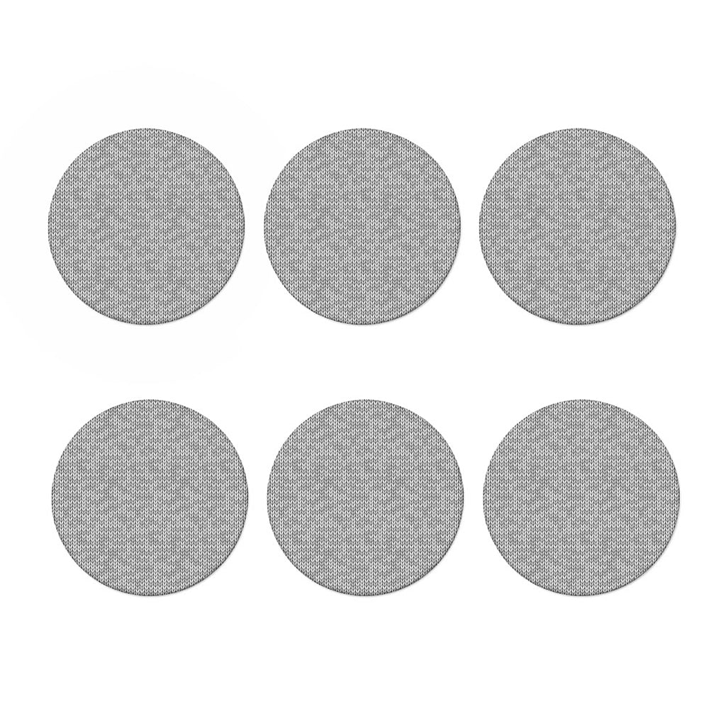 Grey Knitted Pattern Print Coaster Set