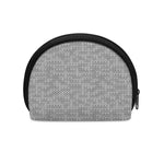 Grey Knitted Pattern Print Coin Purse