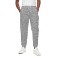 Grey Knitted Pattern Print Cotton Sweatpants