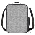 Grey Knitted Pattern Print Crossbody Lunch Bag