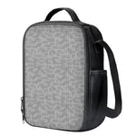 Grey Knitted Pattern Print Crossbody Lunch Bag